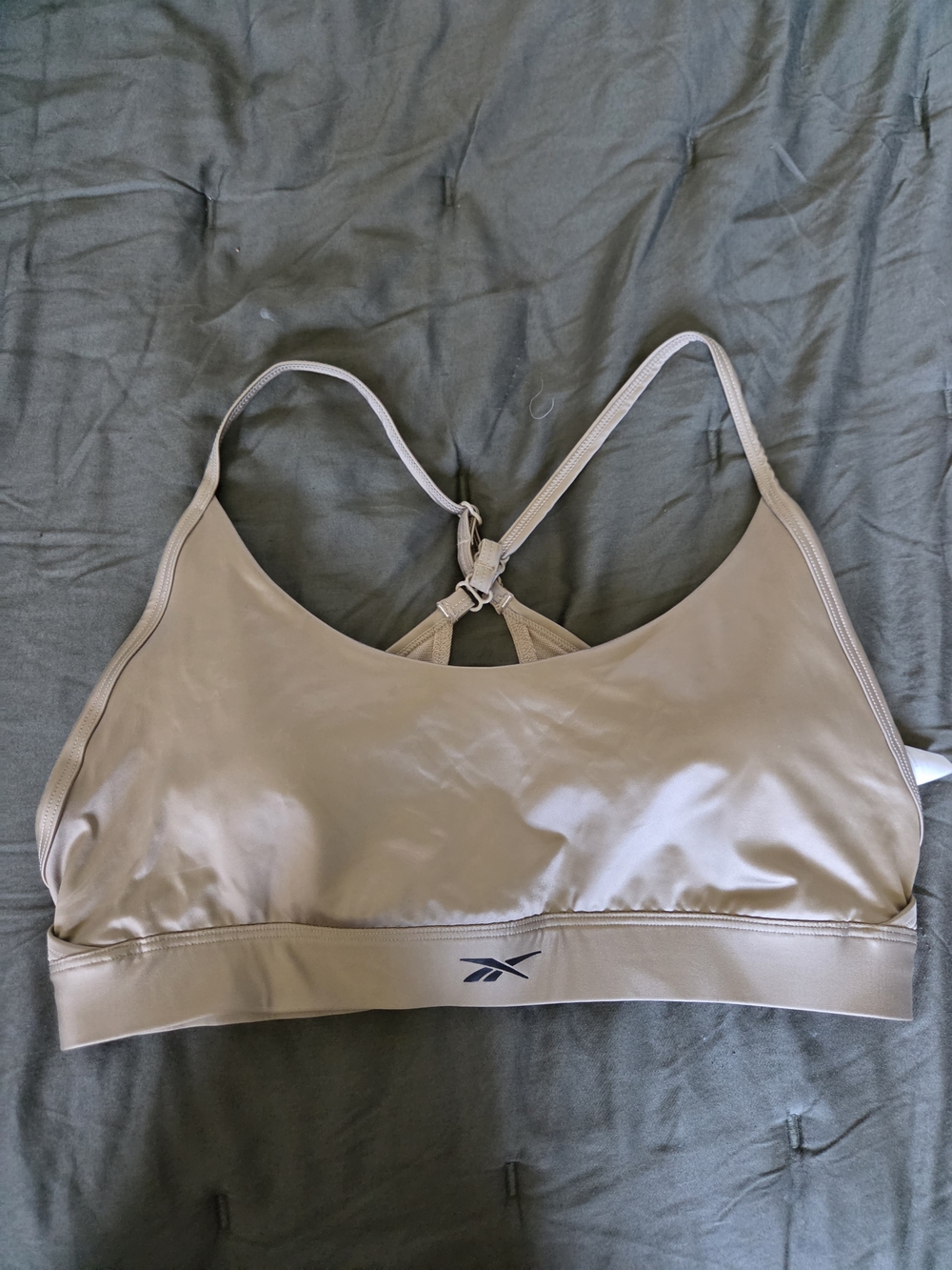 Reebok Light-Support Seamless Sports Bra in Beige